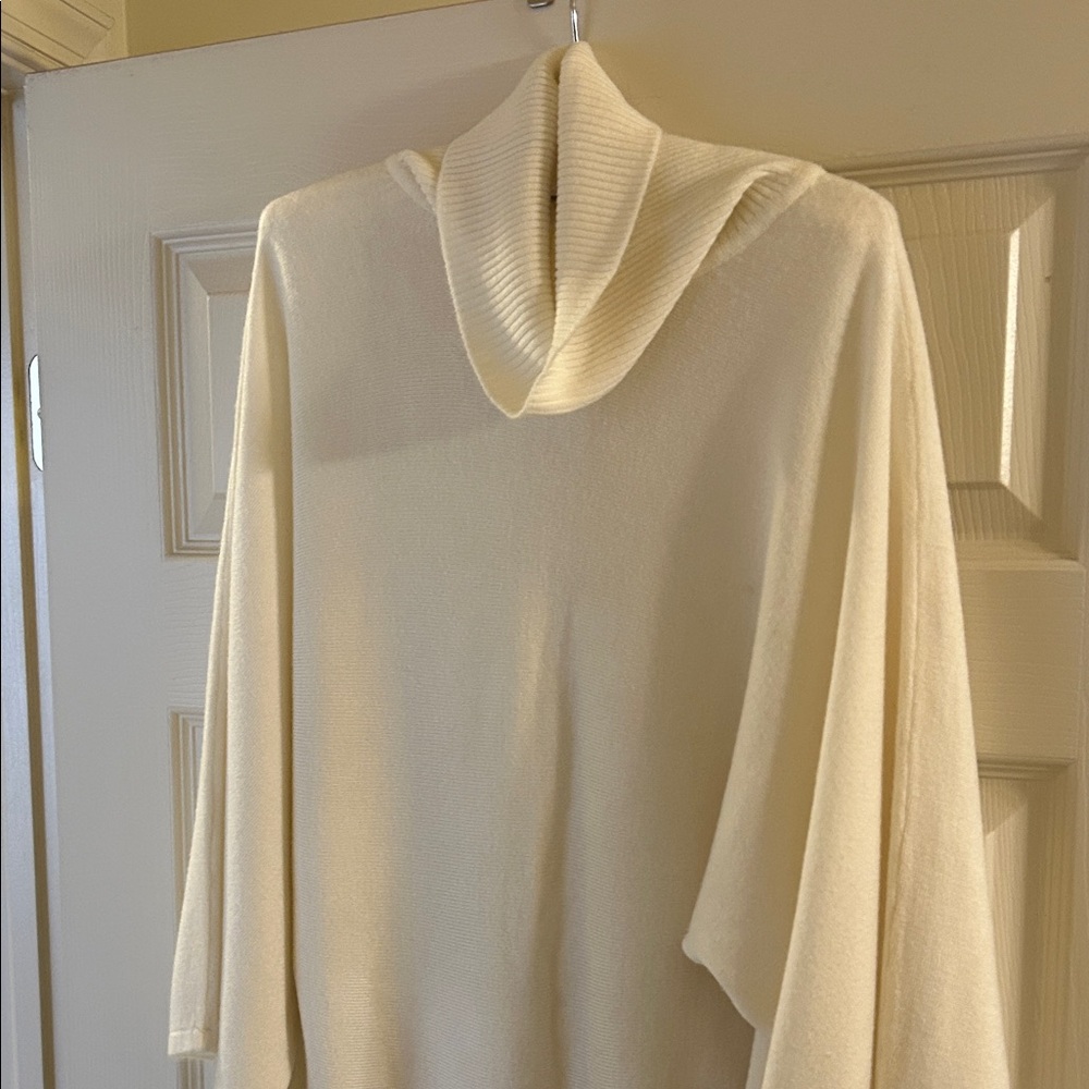 BCBGMaxAzria Cream Cowl Neck Sweater